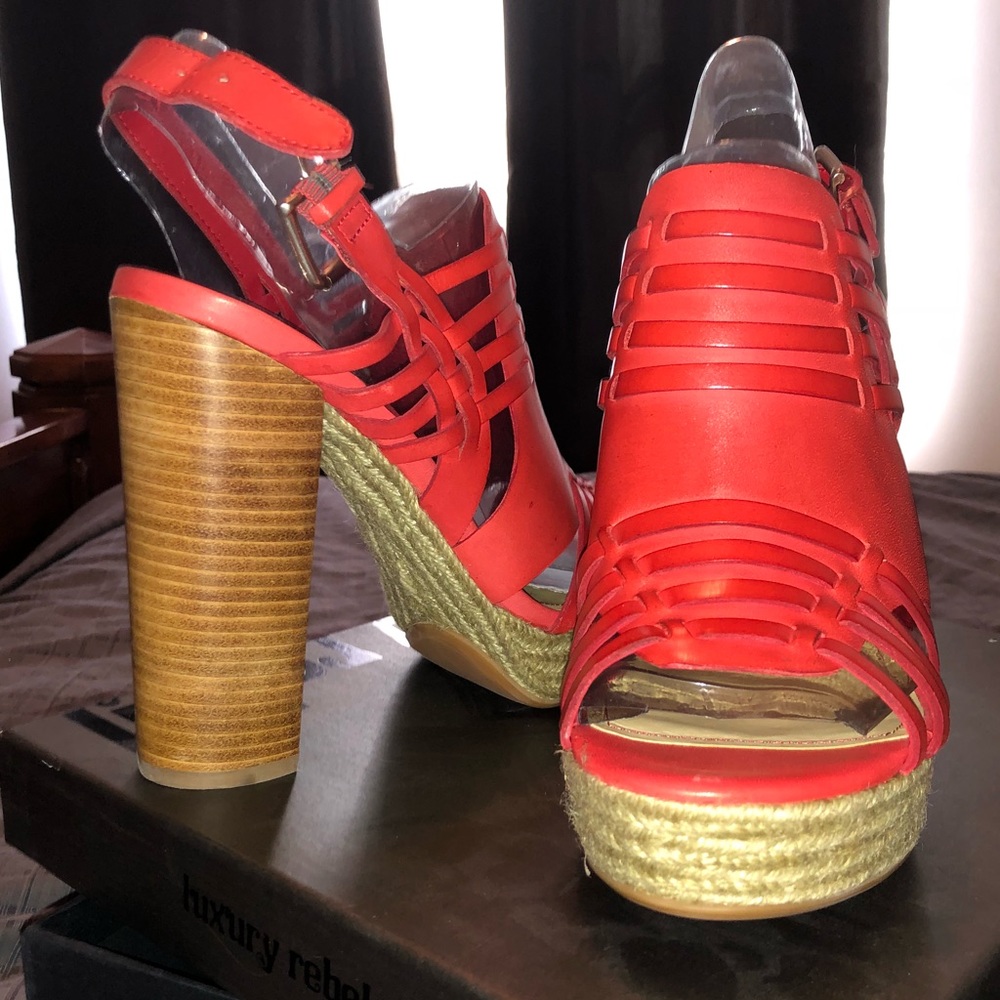 Luxury Rebel Coral Red Sandal